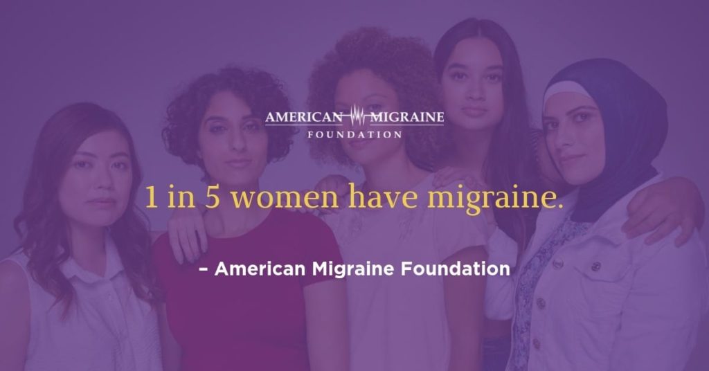 1 in 5 women have migraine